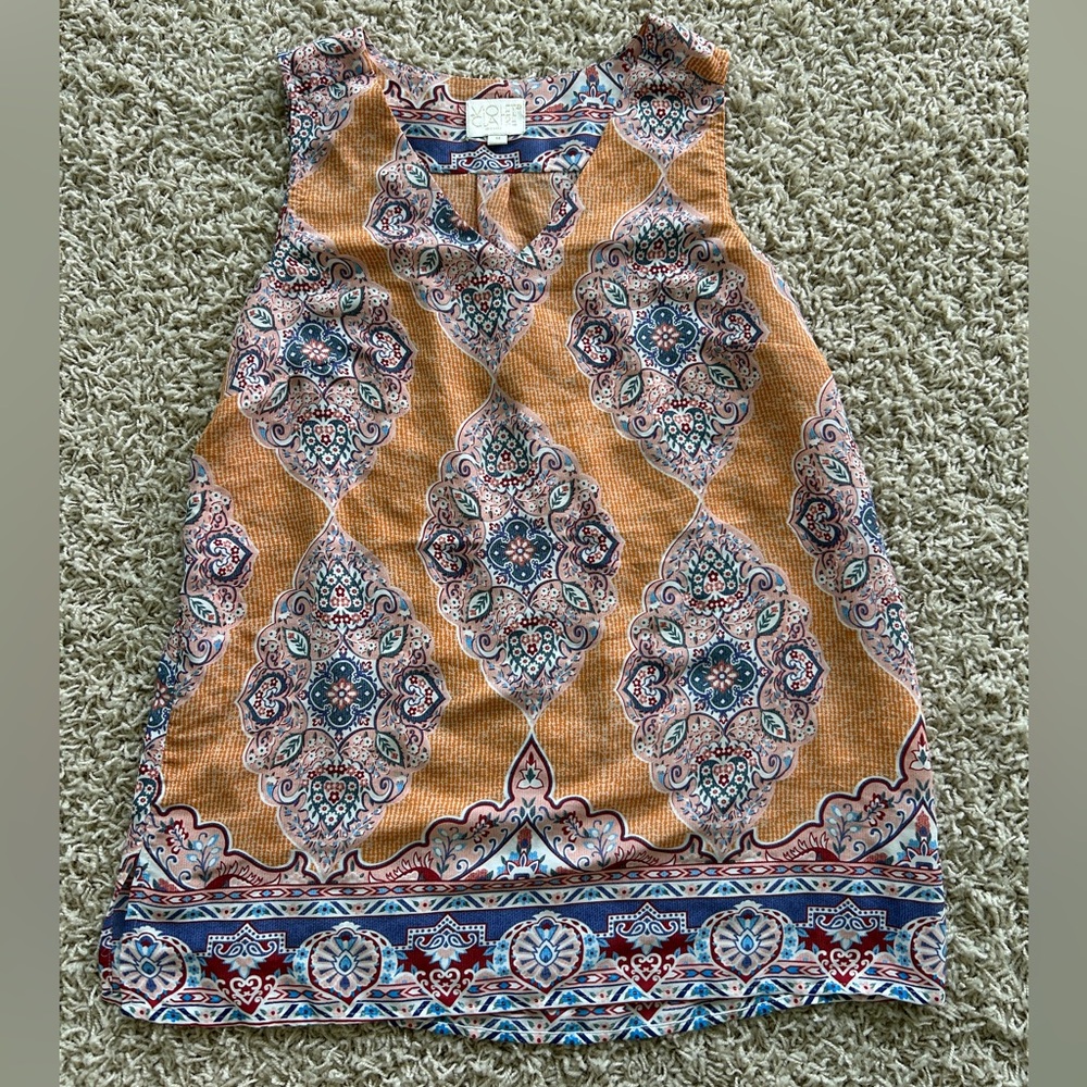 Violet + Claire Women’s Medium Multi Colored Patterned Tank Top